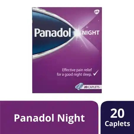 Panadol Night Caplet – Nighttime Pain Relief & Sleep Aid (20 Caplets)