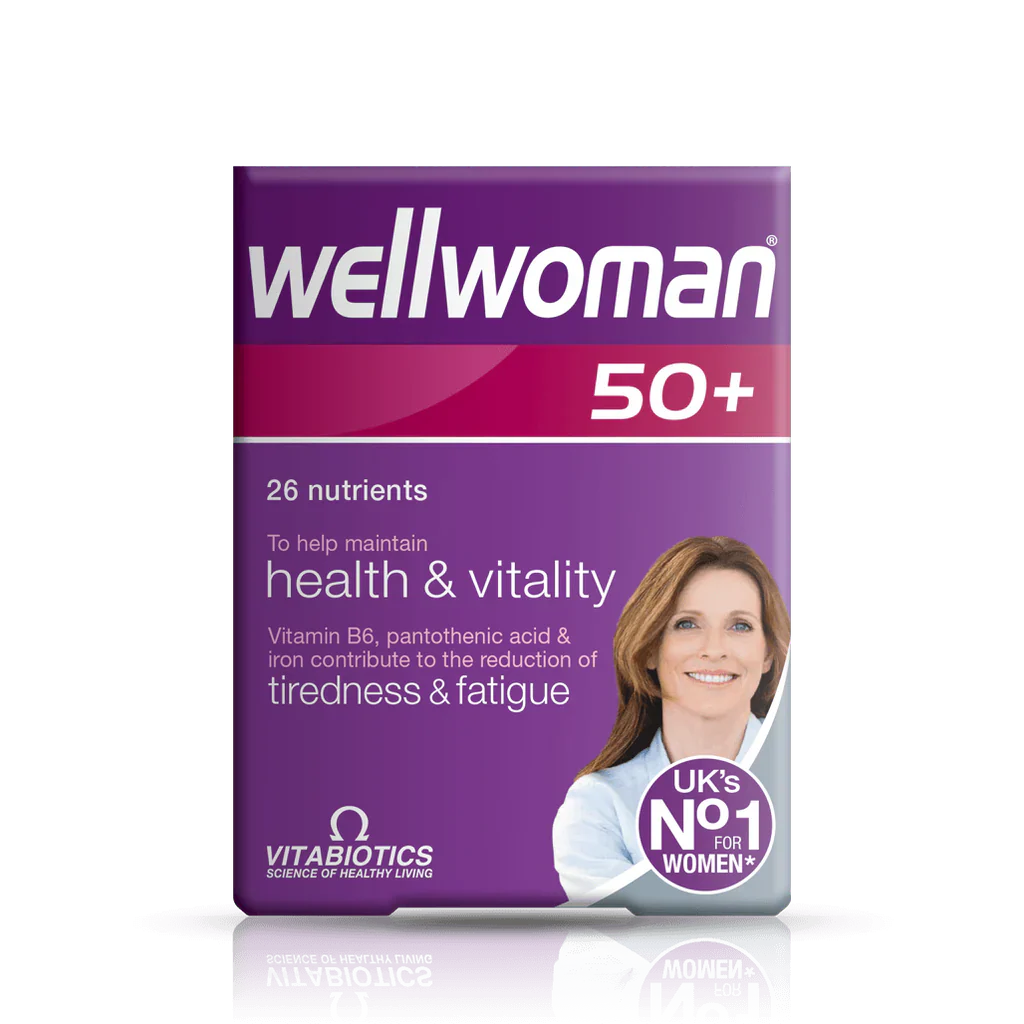 Vitabiotics Wellwoman 50+ – Daily Multivitamin for Women Over 50 (30 Tablets, UK Imported)