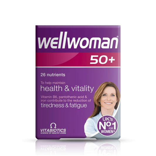 Vitabiotics Wellwoman 50+ – Daily Multivitamin for Women Over 50 (30 Tablets, UK Imported)