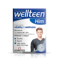 Vitabiotics Wellteen Him – Multivitamin & Minerals for Teenage Boys’ Growth & Energy (30 Tablets, UK Imported)
