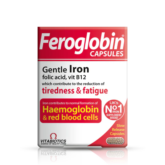 Feroglobin Capsules – Iron & Multivitamin Supplement – 30 Capsules – Energy, Blood & Immunity Support