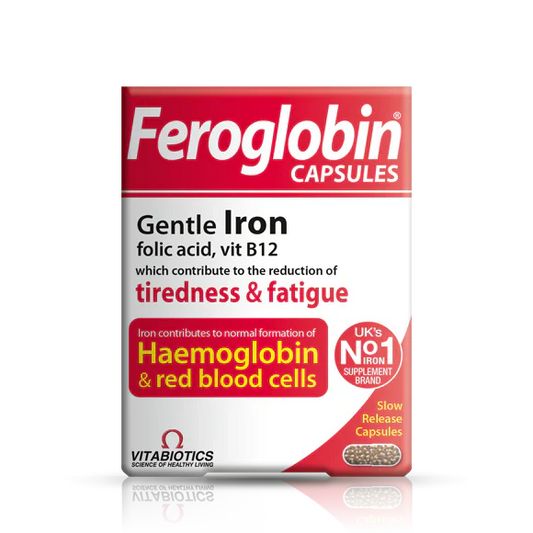 Feroglobin Capsules – Iron & Multivitamin Supplement – 30 Capsules – Energy, Blood & Immunity Support