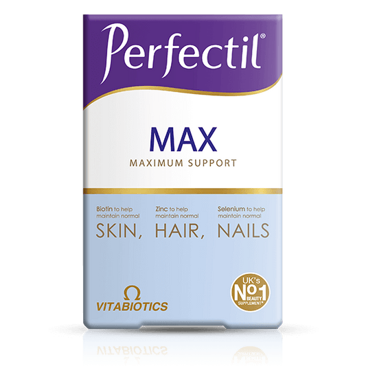Vitabiotics Perfectil Max – 84 Tablets + 28 Capsules – Advanced Skin, Hair & Nail Supplement with Omega-3, Collagen & Antioxidants – Imported from UK