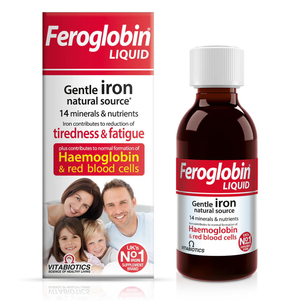 Feroglobin Liquid – Iron & Multivitamin Supplement – Energy, Blood & Immunity Support – 200ml