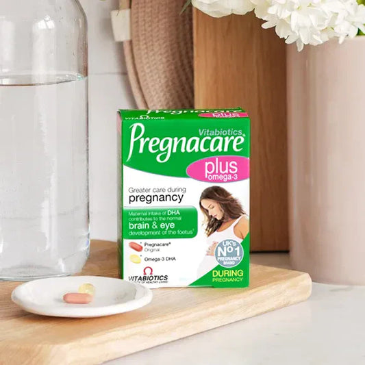Vitabiotics Pregnacare Plus – Advanced Pregnancy Multivitamin with Omega-3 & Iron (84 Tablets, UK Imported)