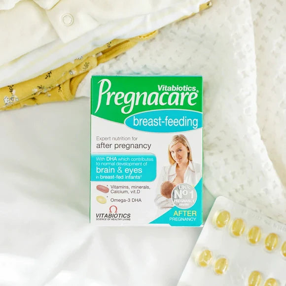 Vitabiotics Pregnacare Breast-Feeding – Postnatal Multivitamins with DHA, Calcium & Vitamins – UK Imported