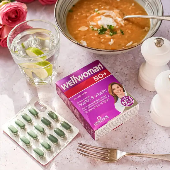 Vitabiotics Wellwoman 50+ – Daily Multivitamin for Women Over 50 (30 Tablets, UK Imported)