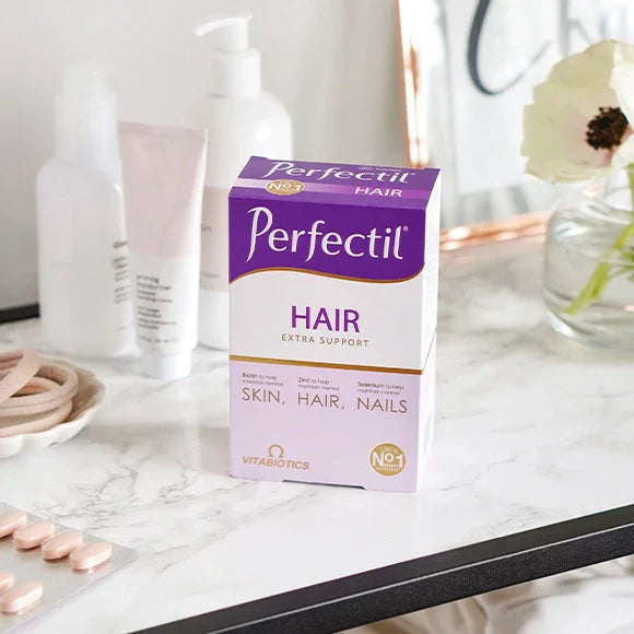 Vitabiotics Perfectil Plus Hair – 60 Tablets – Advanced Hair Growth & Strength Formula with Biotin, Selenium & Zinc – Imported from UK