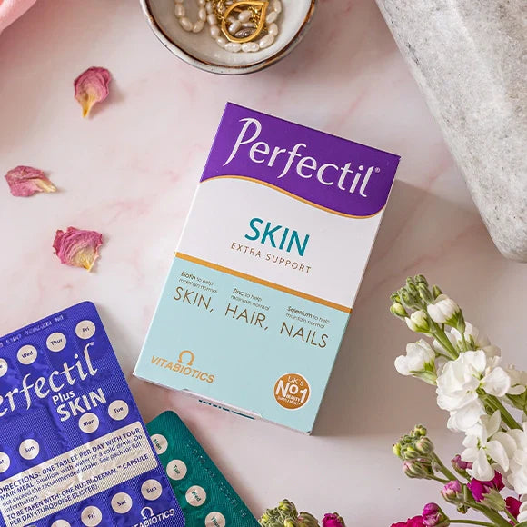 Vitabiotics Perfectil Skin – 56 Tablets – Advanced Skin Radiance, Hydration & Anti-Ageing Supplement with Collagen, Biotin & Antioxidants – Imported from UK