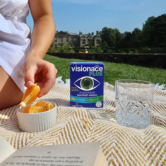 Vitabiotics Visionace Plus supports healthy vision and eye function with essential nutrients including lutein, zinc, and antioxidants. 30 tablets, UK imported.