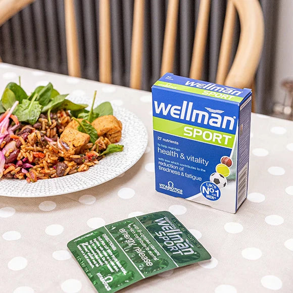 Vitabiotics Wellman Sport is designed for active men, athletes, and fitness enthusiasts. With 30 tablets packed with vitamins, minerals, and antioxidants, it supports energy, stamina, muscle recovery, and immune health – Imported from UK.