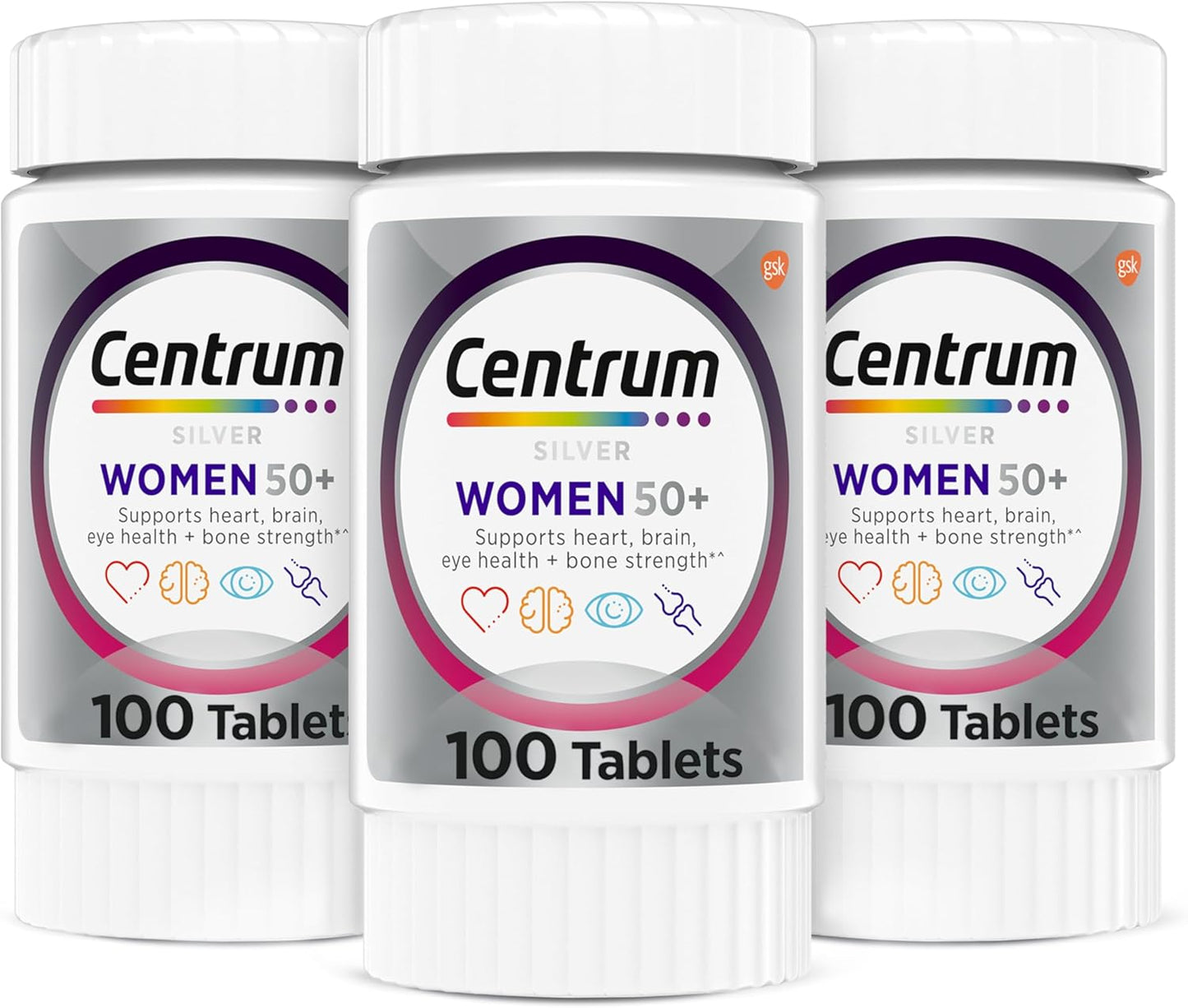 Centrum Silver Women – 100 Tablets – Advanced Multivitamin for Women’s Energy, Immunity & Bone Health