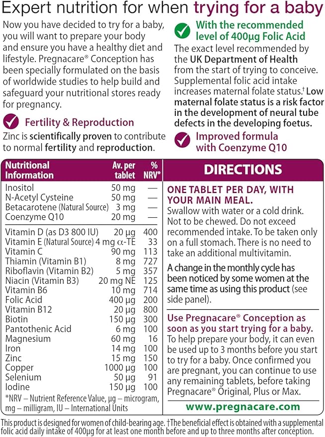 Pregnacare Conception – Pre-Conception Multivitamin Tablets (30 Tablets)
