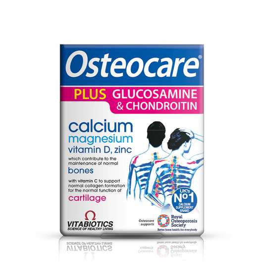 Osteocare Plus with Glucosamine & Chondroitin – 60 Tablets – Calcium, Magnesium, Vitamin D, Joint & Bone Support – UK Imported