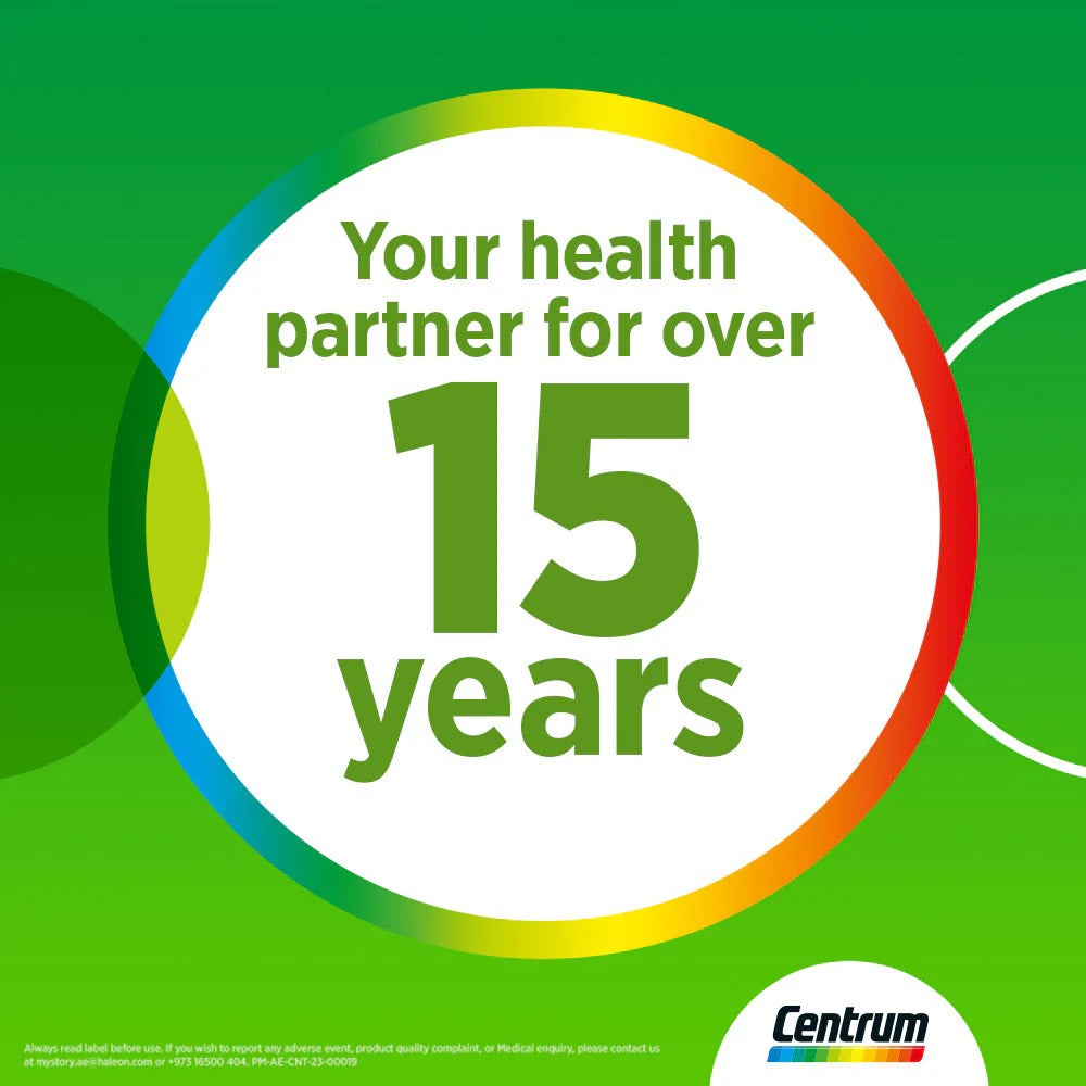 Centrum with Lutein – 100 Tablets – Adult Daily Multivitamin – Eye, Heart & Immune Support