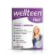 Vitabiotics Wellteen Her supports teenage girls’ growth, skin health, energy, and immune function with essential vitamins and minerals. 30 tablets, UK imported.