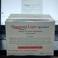 Questran Light 4/g Sachets Powder for Oral Suspension | Cholestyramine | Imported
