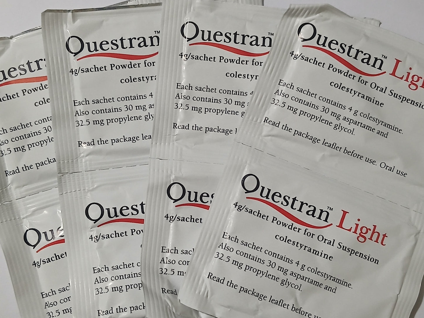 Questran Light 4/g Sachets Powder for Oral Suspension | Cholestyramine | Imported