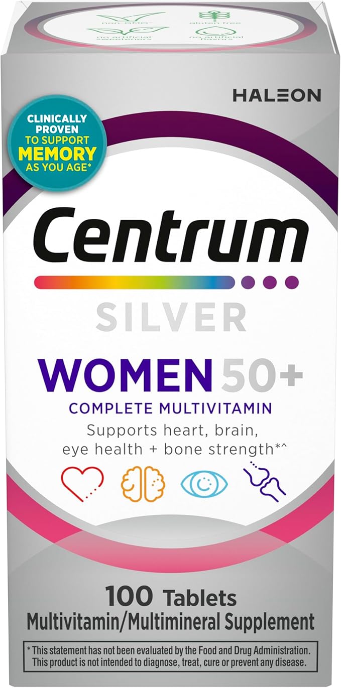 Centrum Silver Women 50+ Complete Multivitamin For Women | Daily Wellness Support Tablets