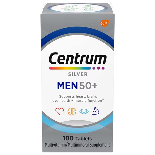Centrum Silver Men – 100 Tablets – Advanced Multivitamin for Men’s Energy, Immunity & Heart Health
