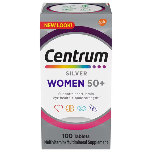 Centrum Silver Women – 100 Tablets – Advanced Multivitamin for Women’s Energy, Immunity & Bone Health