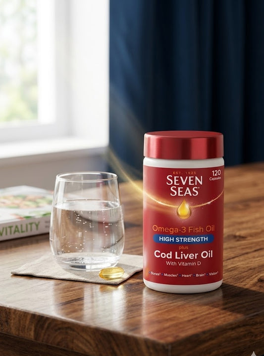 Seven Seas Omega-3 Fish Oil plus Cod Liver Oil 120 Capsules