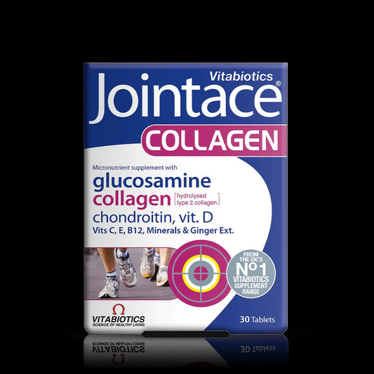 Vitabiotics Jointace Collagen – 30 Tablets – Joint & Cartilage Health – Hydrolysed Type II Collagen, Glucosamine & Chondroitin – Imported from UK