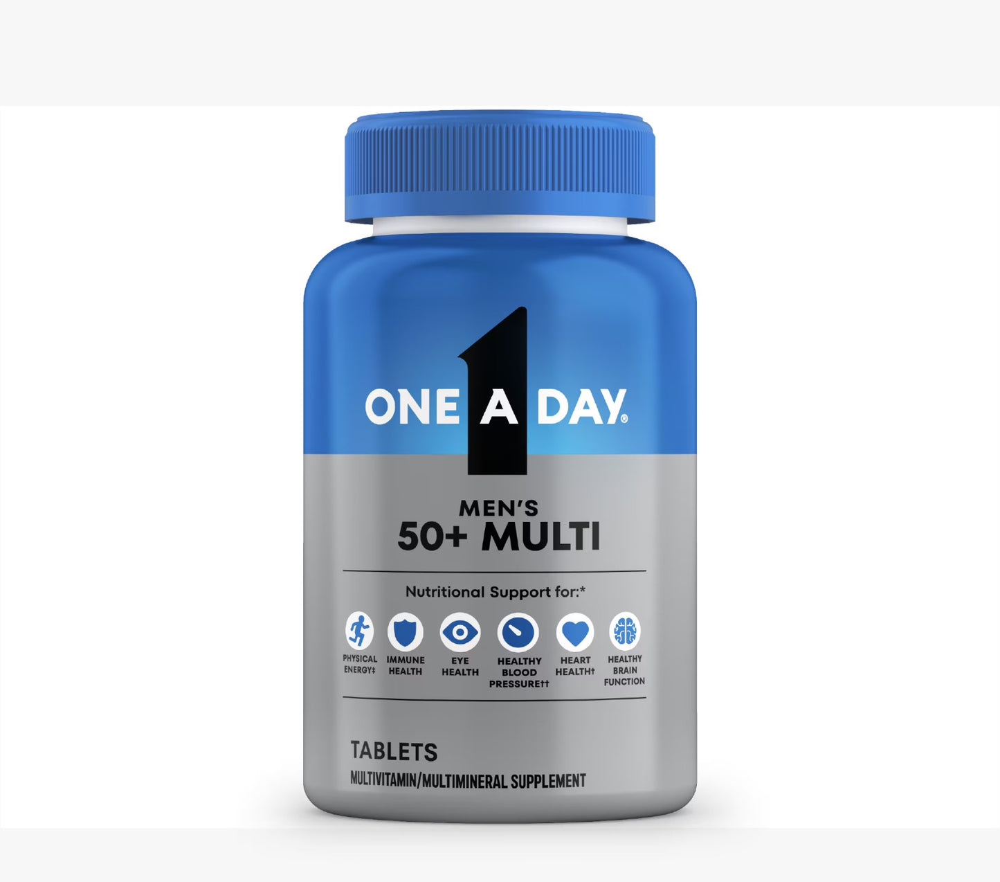 One A Day Men 50+ Multivitamin 100 Tablets | Active Aging & Vitality Support