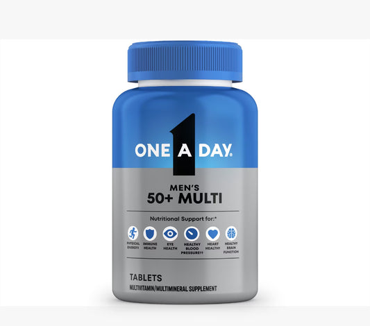 One A Day Men 50+ Multivitamin 100 Tablets | Active Aging & Vitality Support