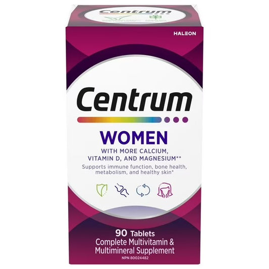 Centrum Women Multivitamin – 90 Tablets – Daily Energy, Immunity & Bone Health Support