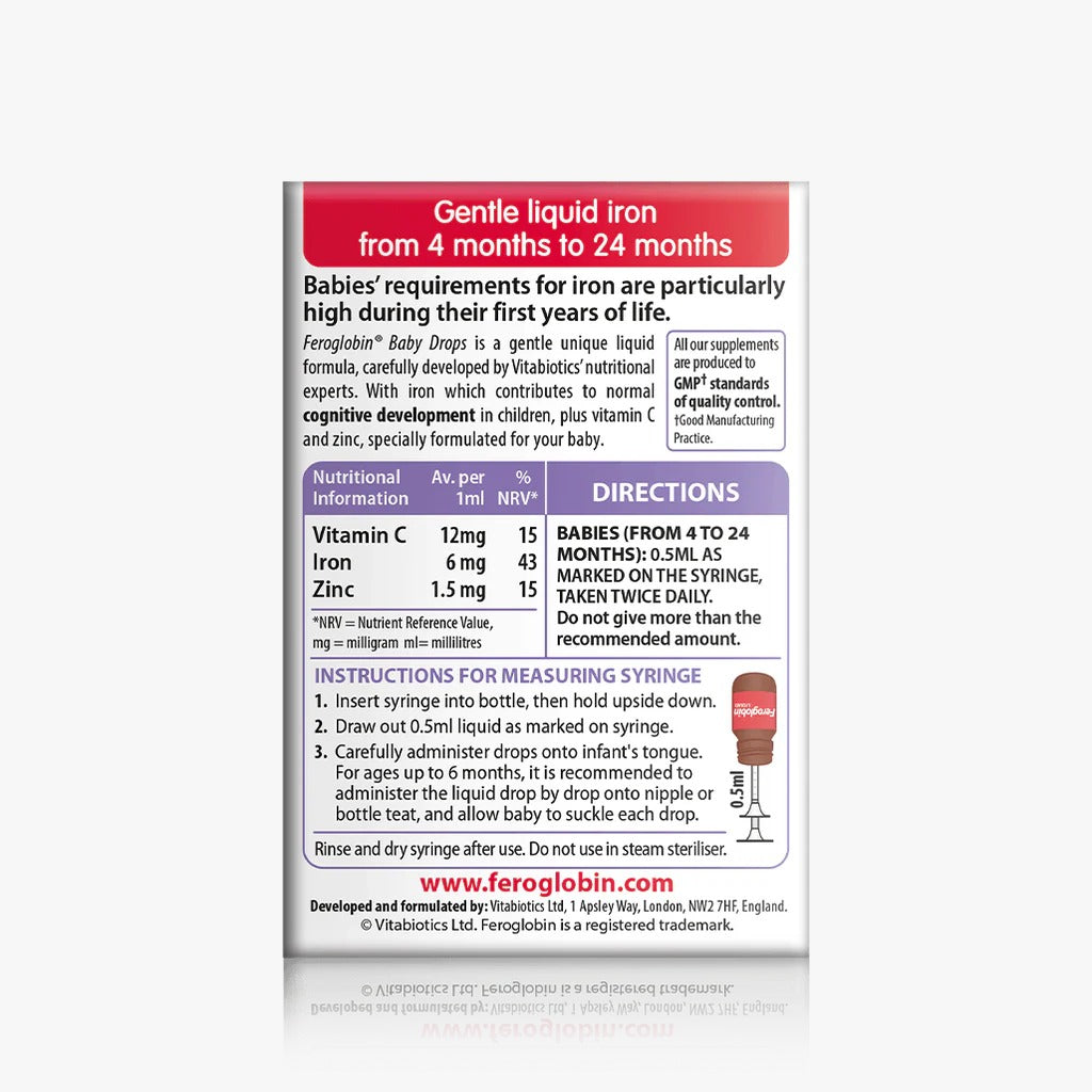 Feroglobin Baby Drops – Gentle Iron Supplement for Infants & Children