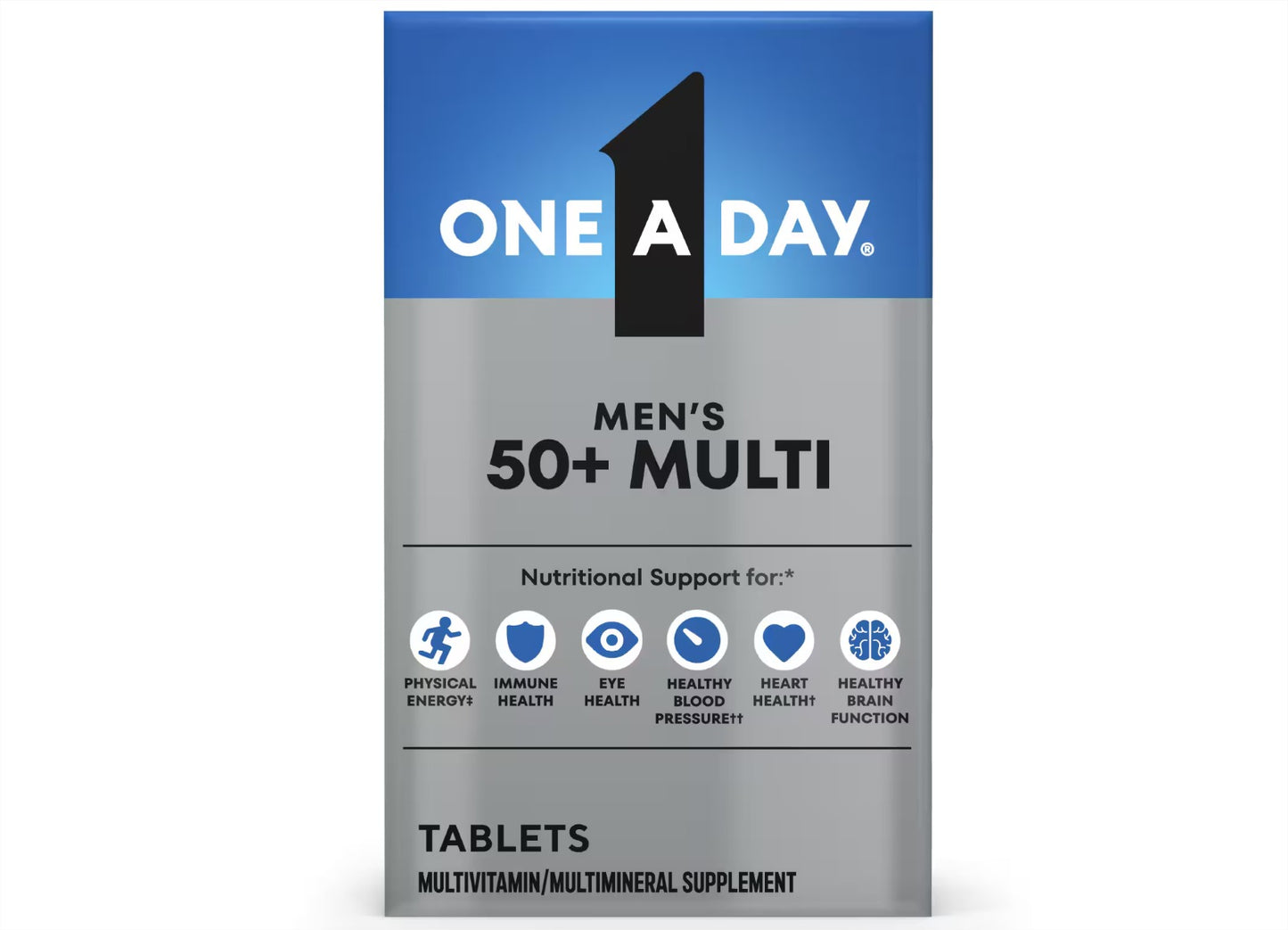 One A Day Men 50+ Multivitamin 100 Tablets | Active Aging & Vitality Support