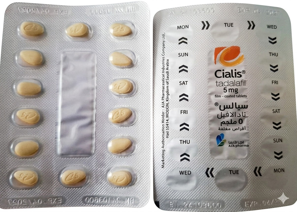 Cialis 5mg 28 Tablets | Original Tadalafil | Saudi Arabia Import