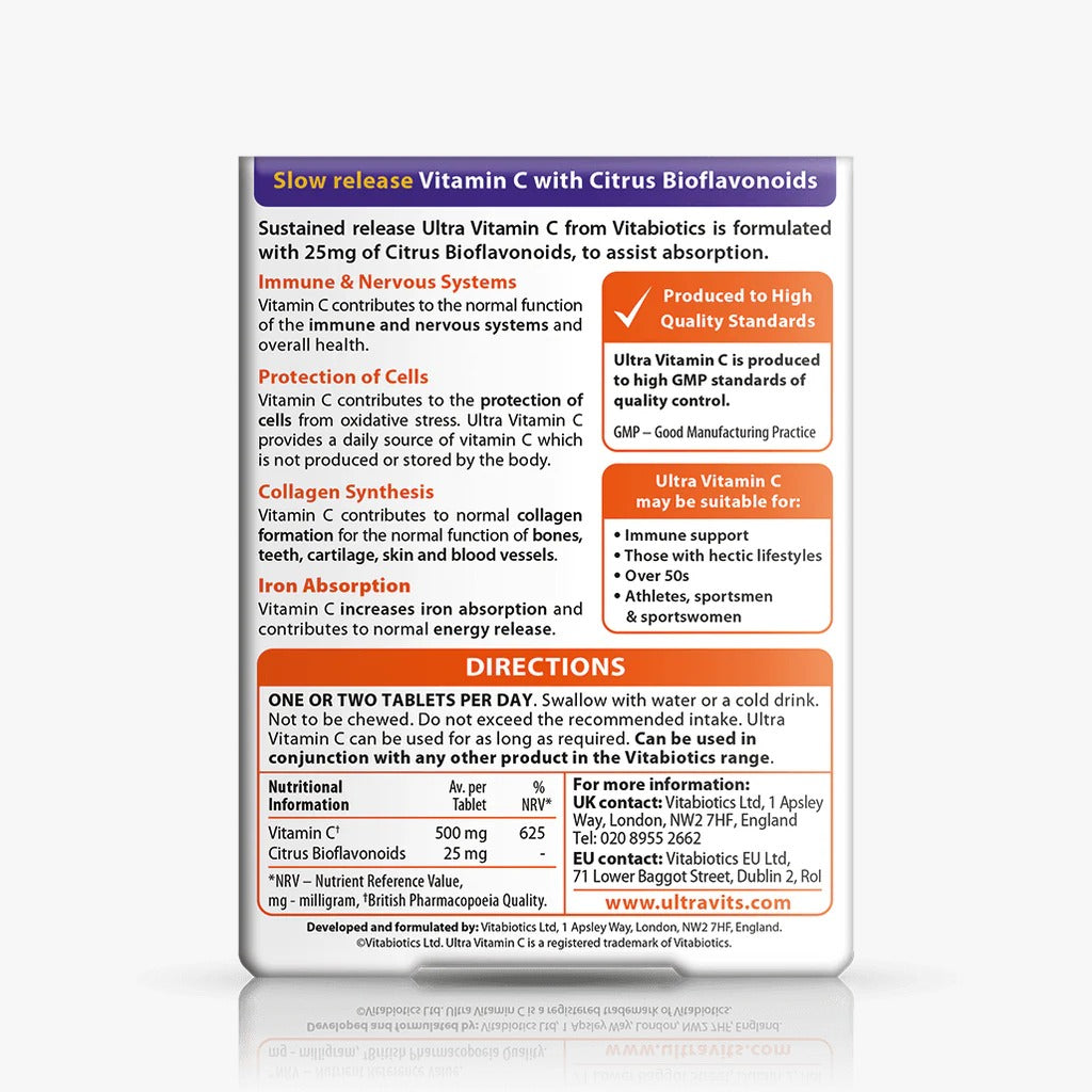 Ultra Vitamin C 500mg Tablets 60's | Original Vitabiotics | Imported Vitamin C in Pakistan